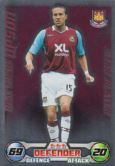 Matthew Upson West Ham United 2008/09 Topps Match Attax Star Player #341